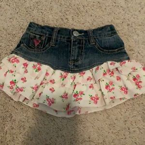 GUESS DENIM FLOWER SKIRT